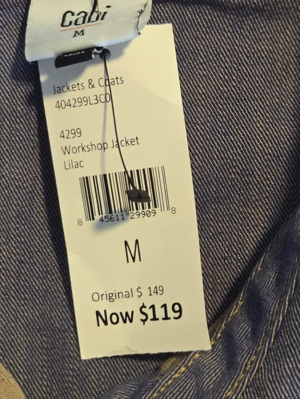 Cabi Womens Blue Denim Workshop Jacket Medium
